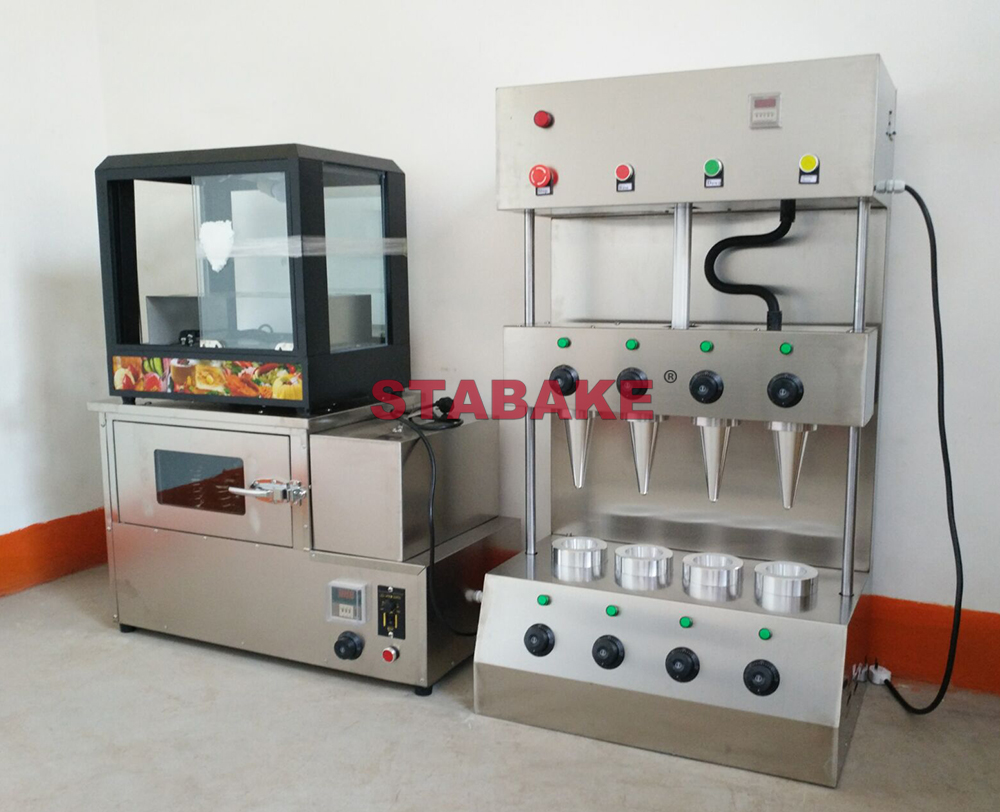 Spiral cone pizza machine