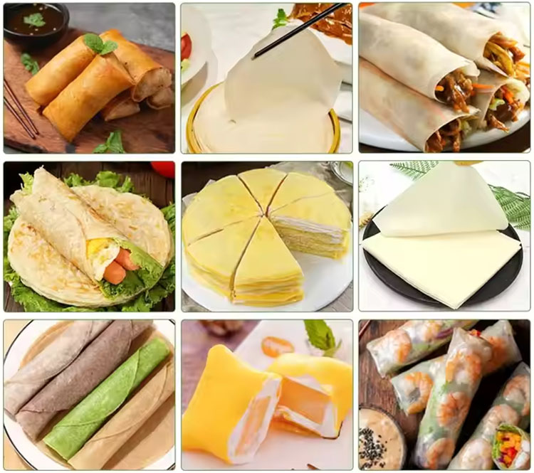 Spring roll wrapper making machine