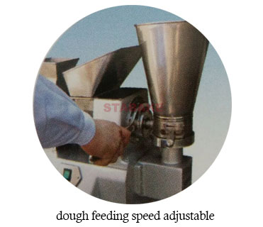 Dough feeding speed adjustable