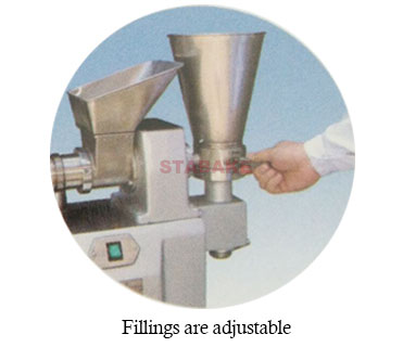 Dumpling filling weight adjustable