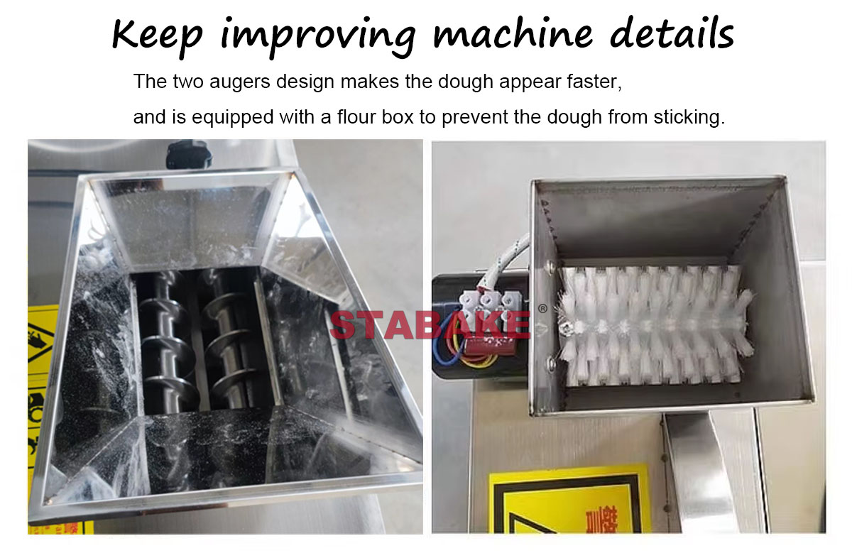 Dough hopper and flour box