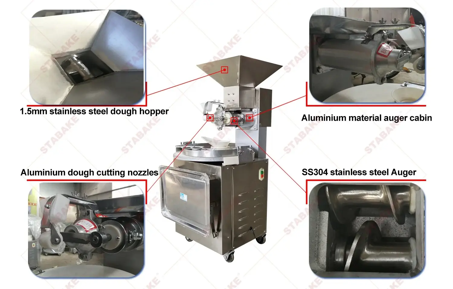 Dough Portioning Machine Dough Divider Rounder by STABAKE 5