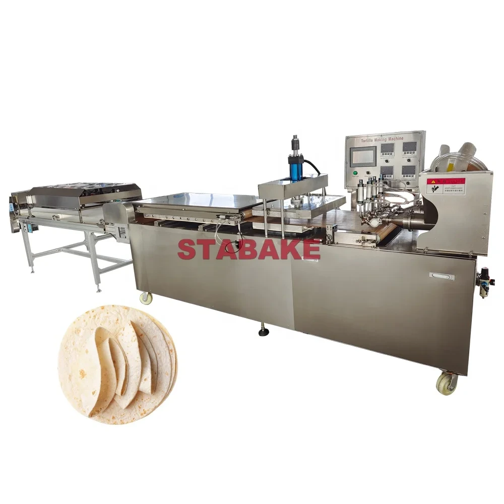 Stabake Automatic Tortilla Making Machine Line Flour Corn Tortilla Chapati Khakhra Manufacturing Tortilla Press Bread Machine 1
