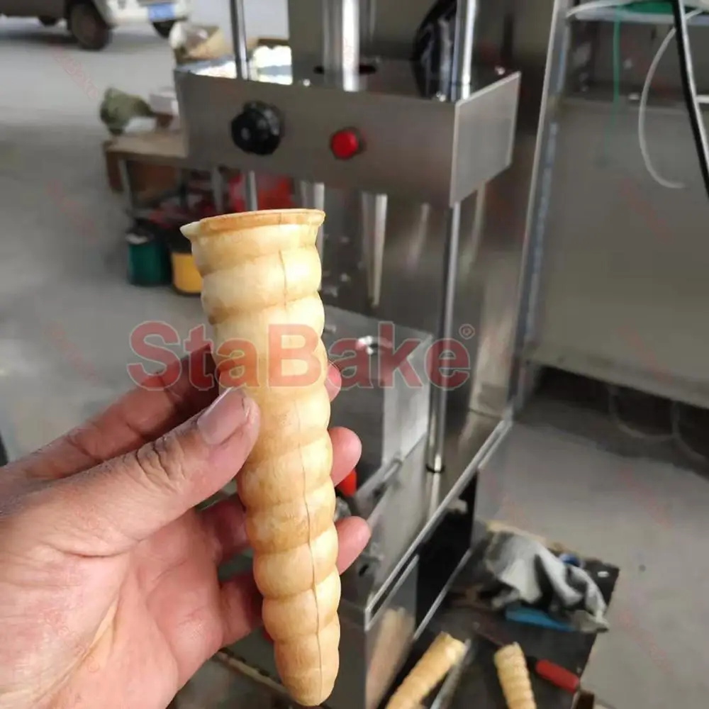 Bakery Pizza Cone Making Machine Cone Pizza Maker For Umbrella And Spiral Cone Forming And Baking Oven 7
