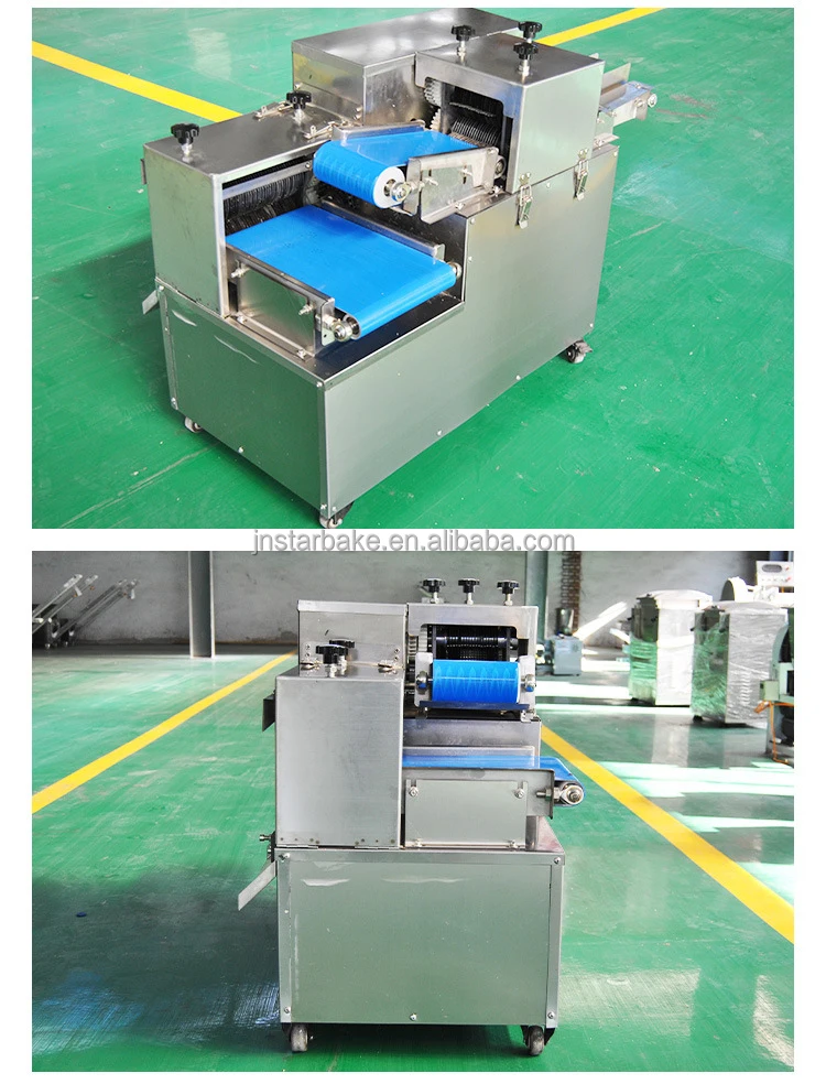 500 Kg Per Hour Industrial Fresh Meat Chicken Fish Fillet Squid Ring Herring Slicer Cutting Machine 6